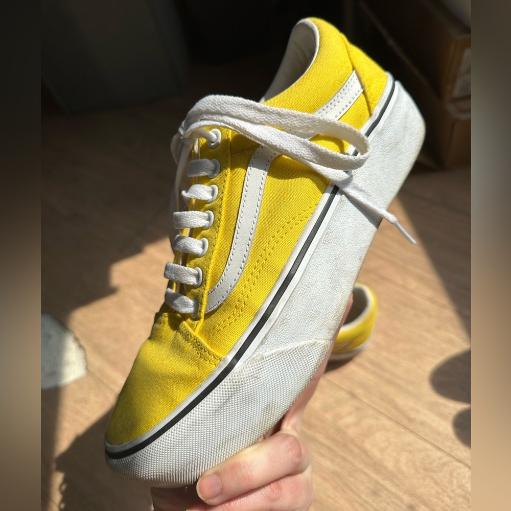 Custom Platform Bright Yellow Vans, Size 8 Women’s - image 7